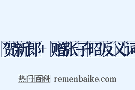 贺新郎+赠张子昭反义词是什么意思的图片